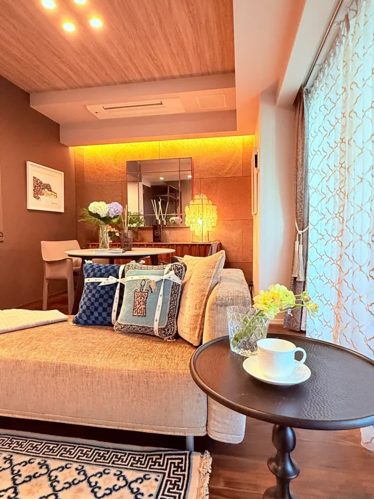 東京のインテリアコーディネーターによる海外風リビングコーディネート実例