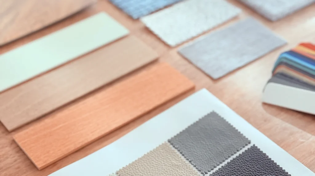 インテリアコーディネートに使用するサンプル資材